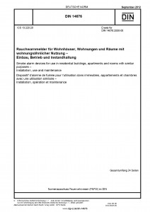 DIN 14676 Rauchwarnmelder - Einbau, Betrieb, Instandhaltung (Titel der Norm)