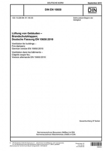 DIN EN 15650 Lüftung von Gebäuden - Brandschutzklappen