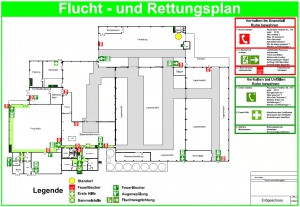 Flucht- und Rettungsplan nach DIN ISO 23601