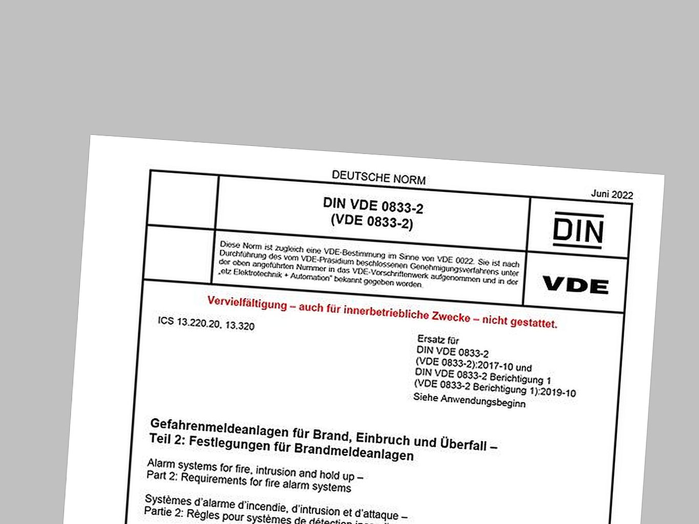 DIN VDE 0833-2: Gefahrenmeldeanlagen - DGWZ