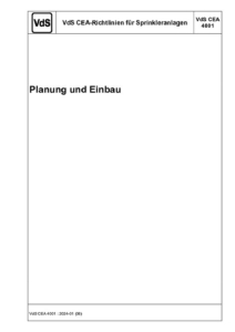 VdS CEA 4001 Richtlinien für Sprinkleranlagen - Planung und Einbau